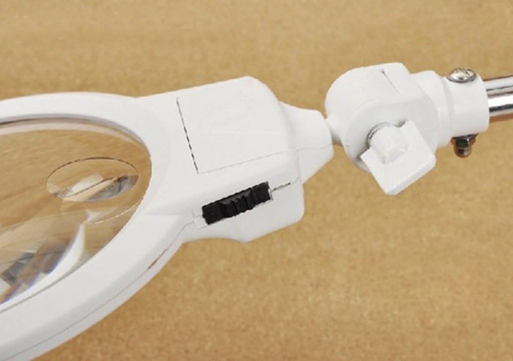 Magnifying Glass,Magnifier Glasses Headband Magnifier Jewelers Loupe Portable Folding 2 LED Lighted 2X 6X Magnifier Desktop Lamp Illuminated Magnifying Glass Mirror Magnifying Lens Loupes Xmas Gifts