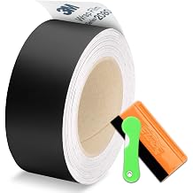 3M 2080 M12 Matte Black Vinyl Wrap Kit with Blackout Chrome Removal Window Trim, Door Trim and Tool Kit, 2" x 25'