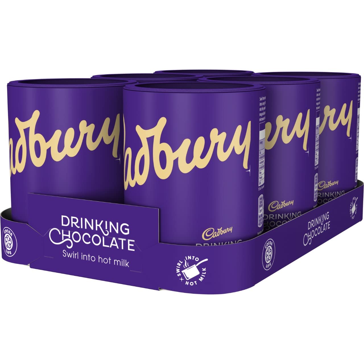 CadburyDrinking Chocolate Cocoa Powder, 250 g, Pack of 6