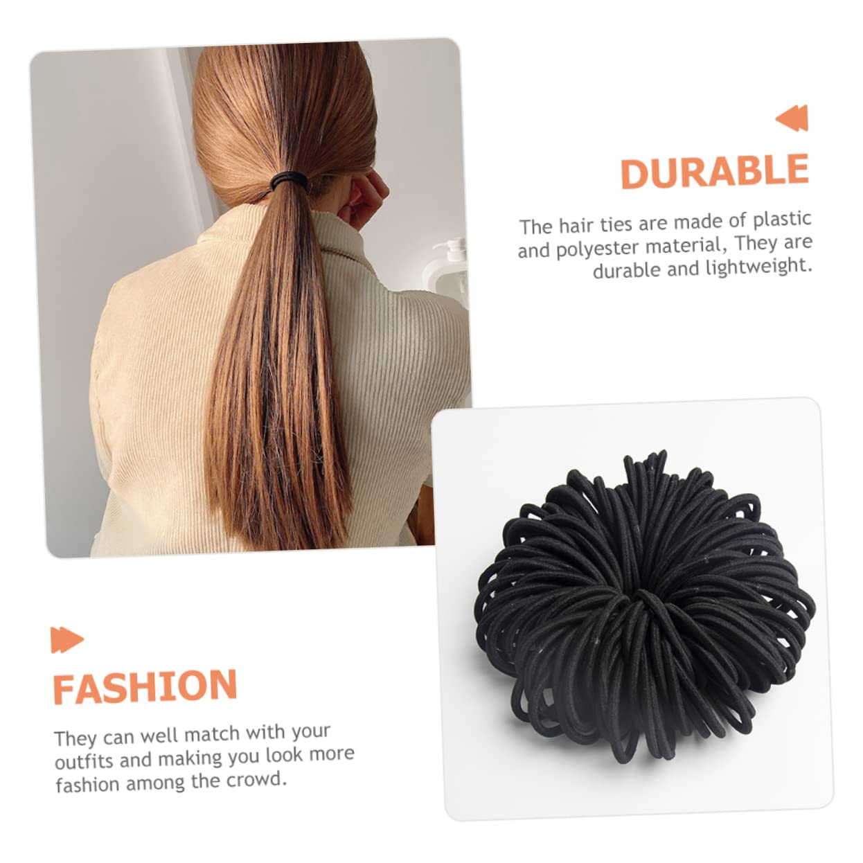 Totority 100pcs Seamless Hair Ropes for Boy Girl Elastic Ponytail Holders No Damage Hair Accessories for Comfortable and Stretchable Ties