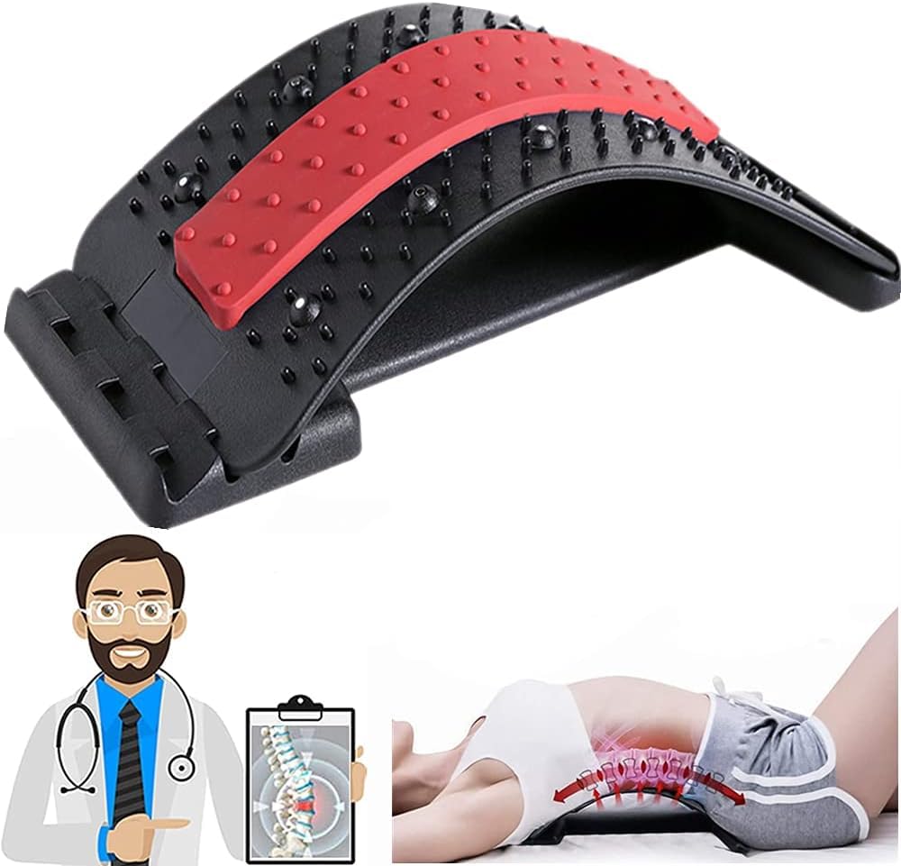 VIDISA Back Massager for Bed & Chair & Car,Multi-Level Support Stretcher Spinal, Lower and Upper Muscle Pain Relief, 10 X 15 X 6.6 Inch, Black (B09FLFWMTK) Amazon Price History, Amazon Price Tracker