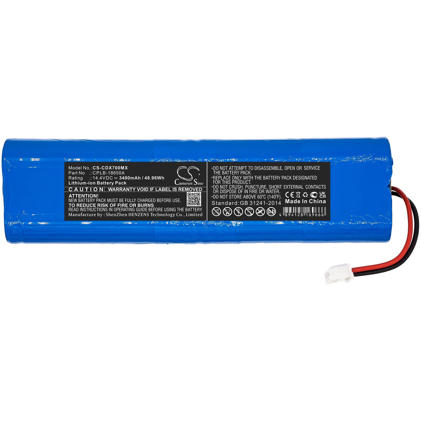 TECHTEK Batteria 3400mAh compatibile con [Creative] Deluxe 100, Deluxe 70, DELUXE-70, KMO-101, NEUVISION 500, PC-3000 patient monitor, PC3000 monitor, per [Neusoft] NeuVision 500 sostituisce 2302-148