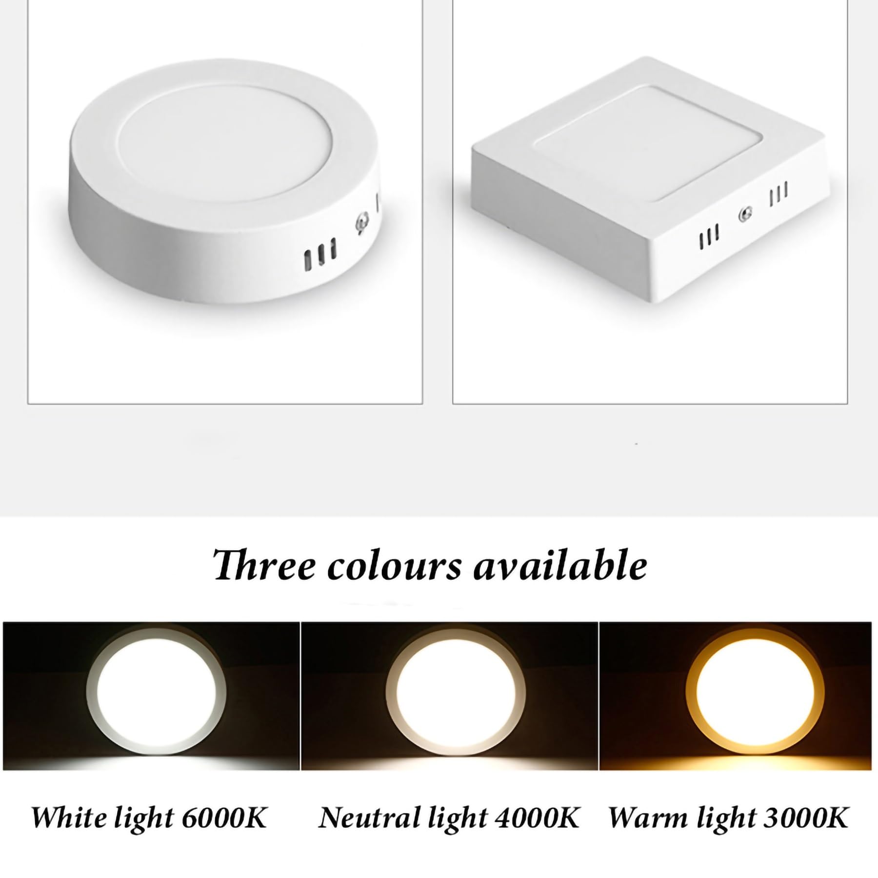 LED-plafonddownlights 4000K Neutraal Licht Inbouwplafond Naar Beneden Licht 80-90Lm / W Ip44 Waterdichte Schijnwerper for Eetkamer Hal Woonkamer Slaapkamer Hal Balkon ( Color : Square 12W(16.5*3.2cm