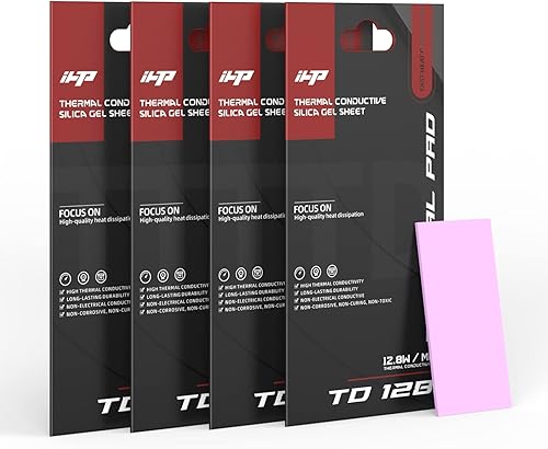 iHTP Almohadilla térmica de 12.8 Wmk no conductora disipación de calor para PC portátil, disipador de calor, GPUCPUtarjeta gráfica LED, 3.150 x