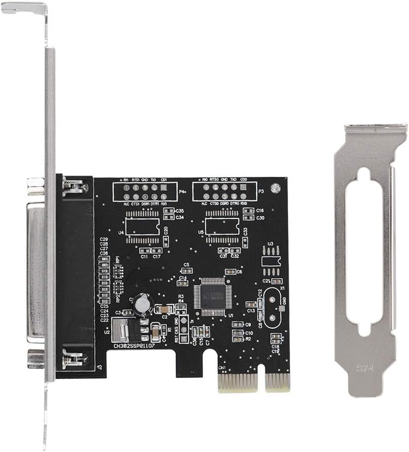 PCIE to DB25 LPT Parallel Port Expansion Card with Low Bracket, PCI Parallel Port Converter Adapter Controller for Printers, Programmers, Scanners, Support DOS, 8/7 /