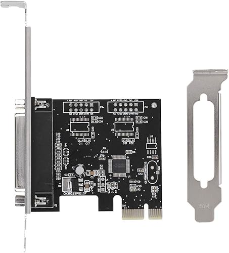 PCIE a DB25 LPT Tarjeta de expansión de puerto paralelo con soporte bajo, controlador adaptador de convertidor de puerto paralelo PCI para
