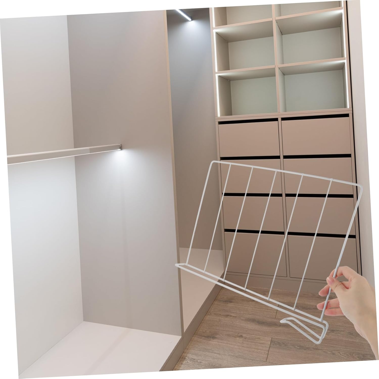 3pcs Closet Shelf Dividers Shelving Separators Wardrobe Organizing Dividers Partition Separators Iron Material