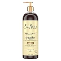 SheaMoisture Strengthen and Restore Shampoo Jamaican Black Castor Oil for Damaged Hair Sulfate-Free 24 oz