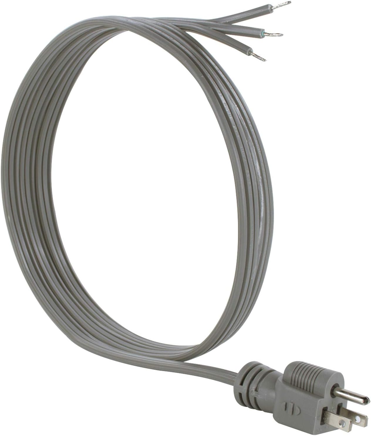 Certified Appliance 15-Amp Gray Straight Plug Power Cord, 6ft