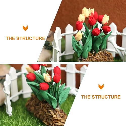 Miniatura 4 de 1 pieza de casa de muñecas, mini flores, plantas de casa de muñecas en miniatura, figura modelo de casa de muñecas a escala 1/12, mini decoración de