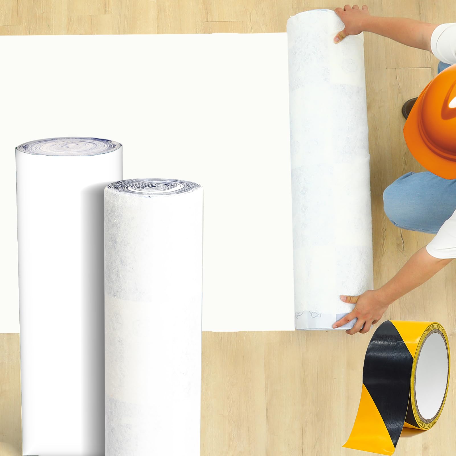 40"x100ft Floor Protector Film Roll Hardwood Temporary Renovation Cover