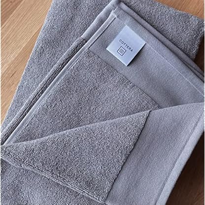 Cottera® Handtücher 8er Set in Grau | Premium Hotel & Spa Qualität | 2 Duschtücher 70x140, 2 Handtücher 40x70, 4 Gesichtstücher 30x30 | 100% feinste Baumwolle 600 g/m² | Made in Portugal, nachhaltig – Bild 5