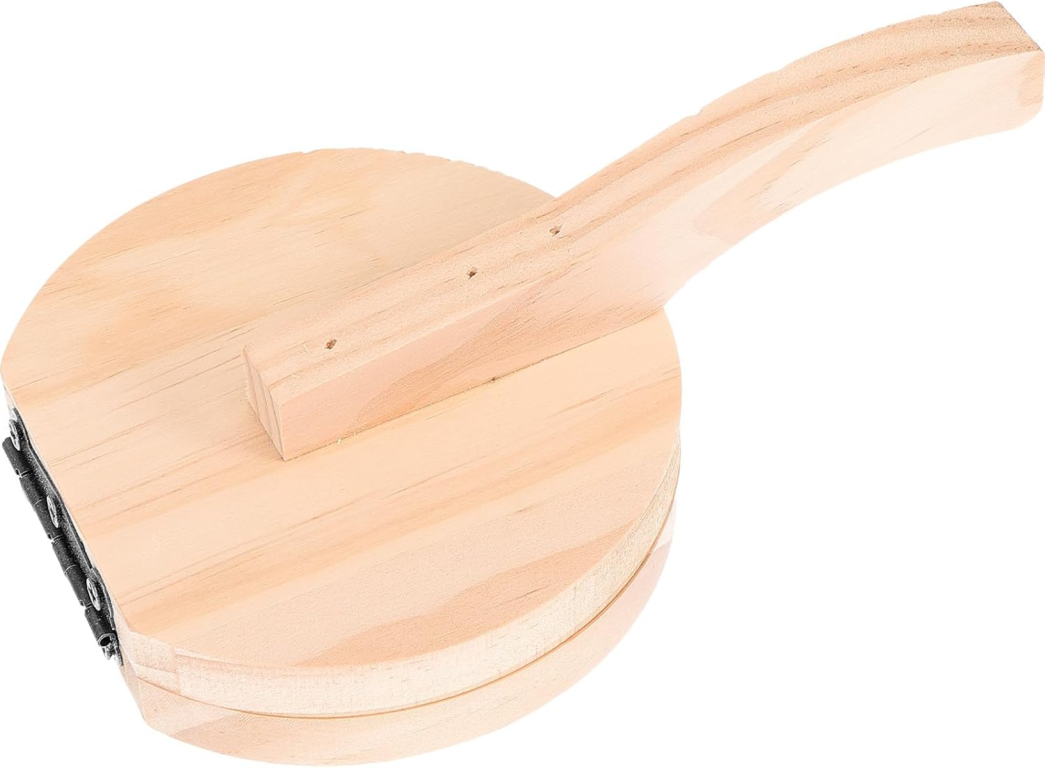 Wooden Dumpling Press Tool Natural Round Dough Presser Featuring Sturdy Handles for Dumpling Skin and Mini Pie Shells Tortilla Maker