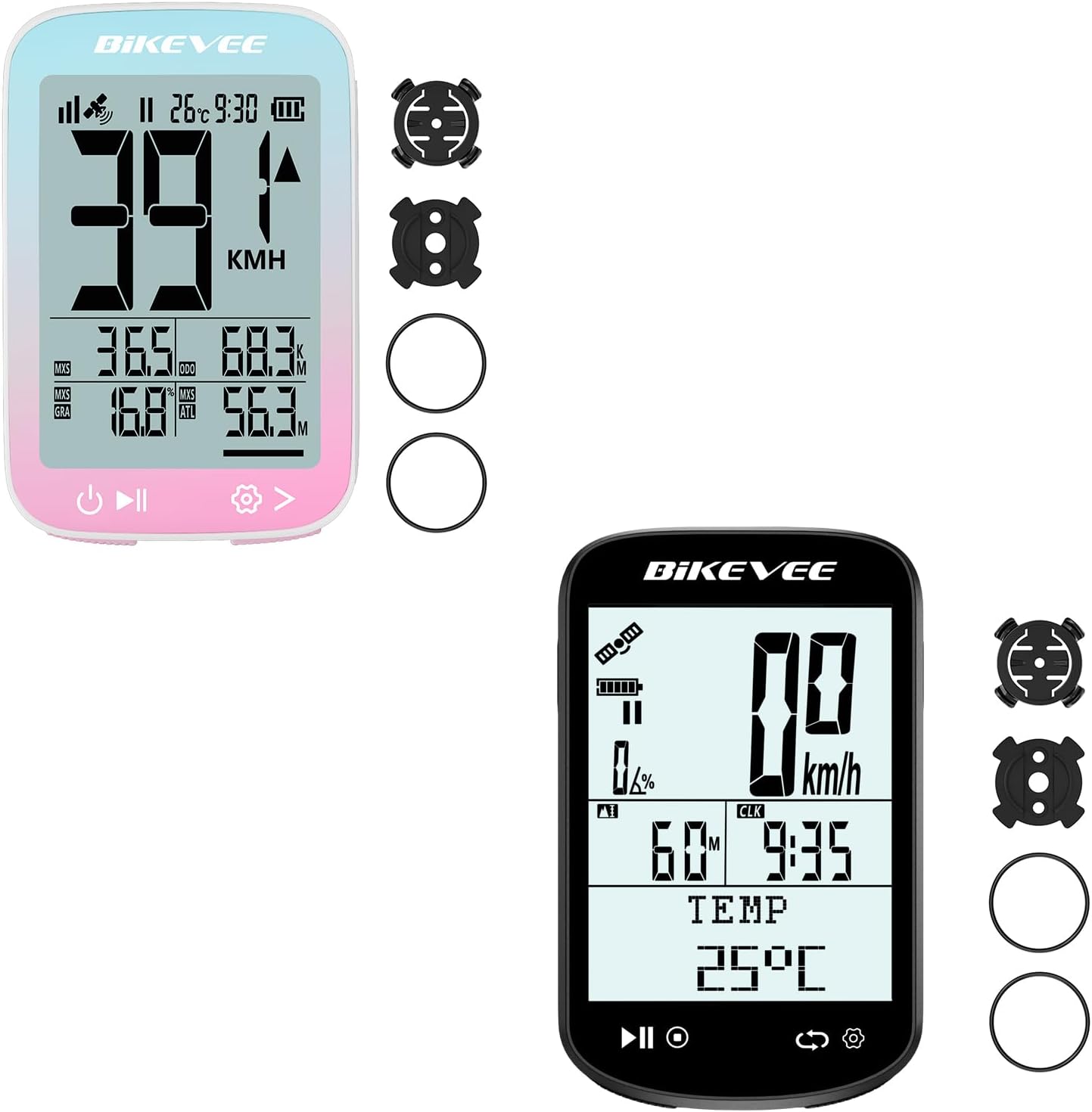 2.4" Bike Speedometer GPS + 2.6" Bike Speedometer GPS – Wireless Bluetooth 5.4 & ANT+ （New）