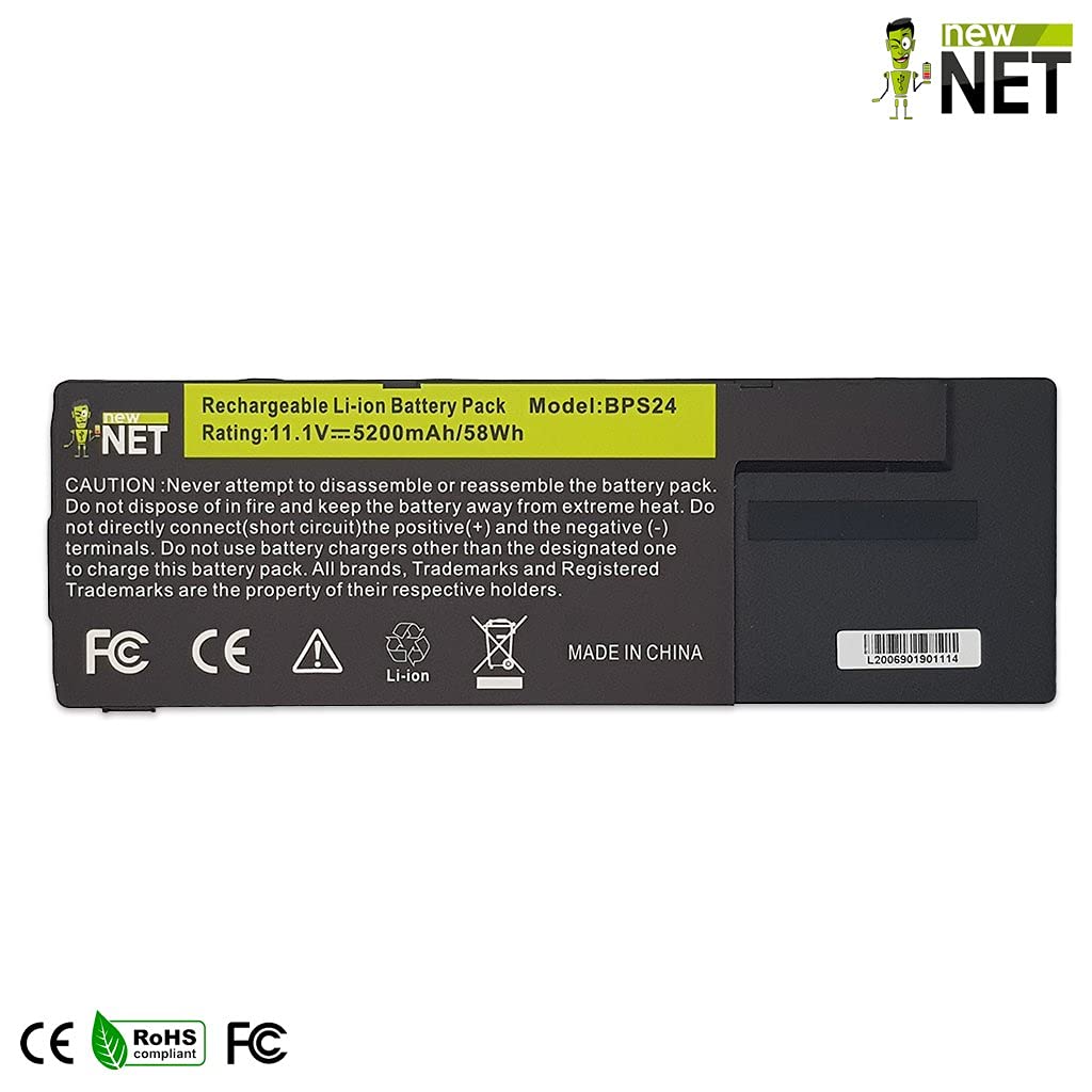 New Net - Batteria VGP-BPS24 VGP-BPL24 compatibile con Notebook Sony Vaio VPC-SA VPC-SB VPC-SC VPC-SD VPC-SE Series [5200mAh]