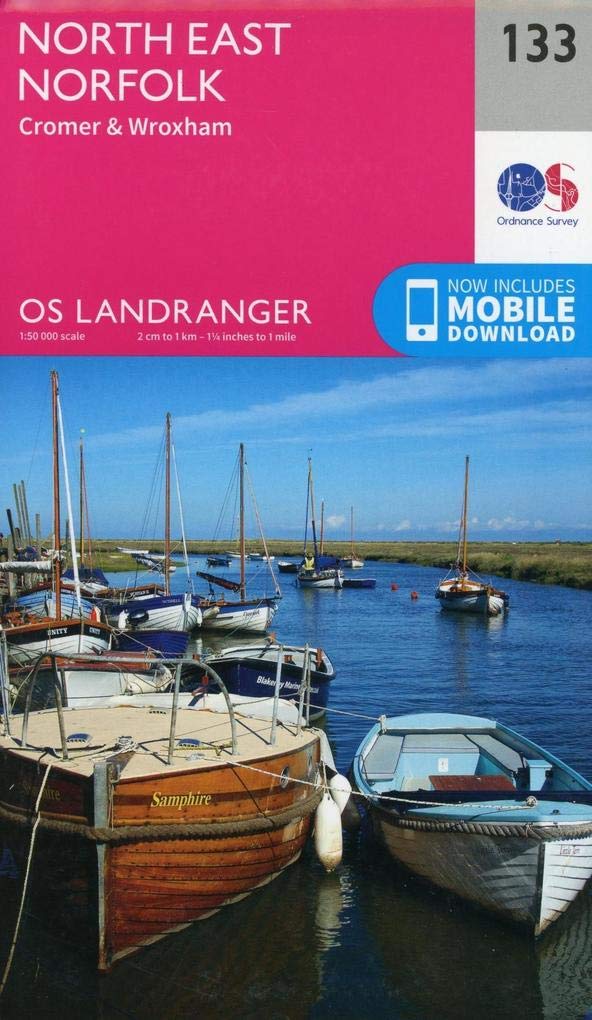 North East Norfolk Map | Cromer & Wroxham | Ordnance Survey | OS Landranger Map 133 | England | Walks | Cycling | Days Out | Maps | Adventure