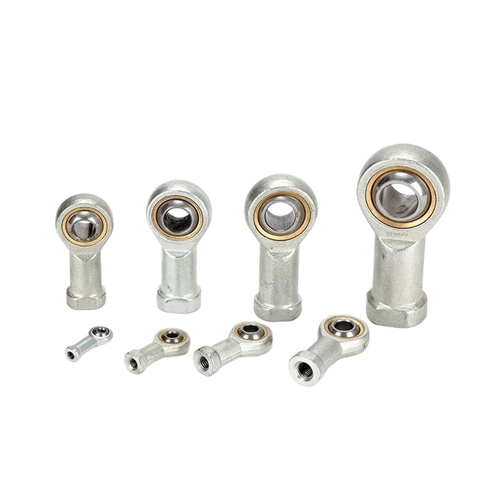 Palier d'articulation, Roulements sphériques d'extrémité de tige, roulement métrique mâle/femelle à rotule filetée 5-18mm, 10 pièces