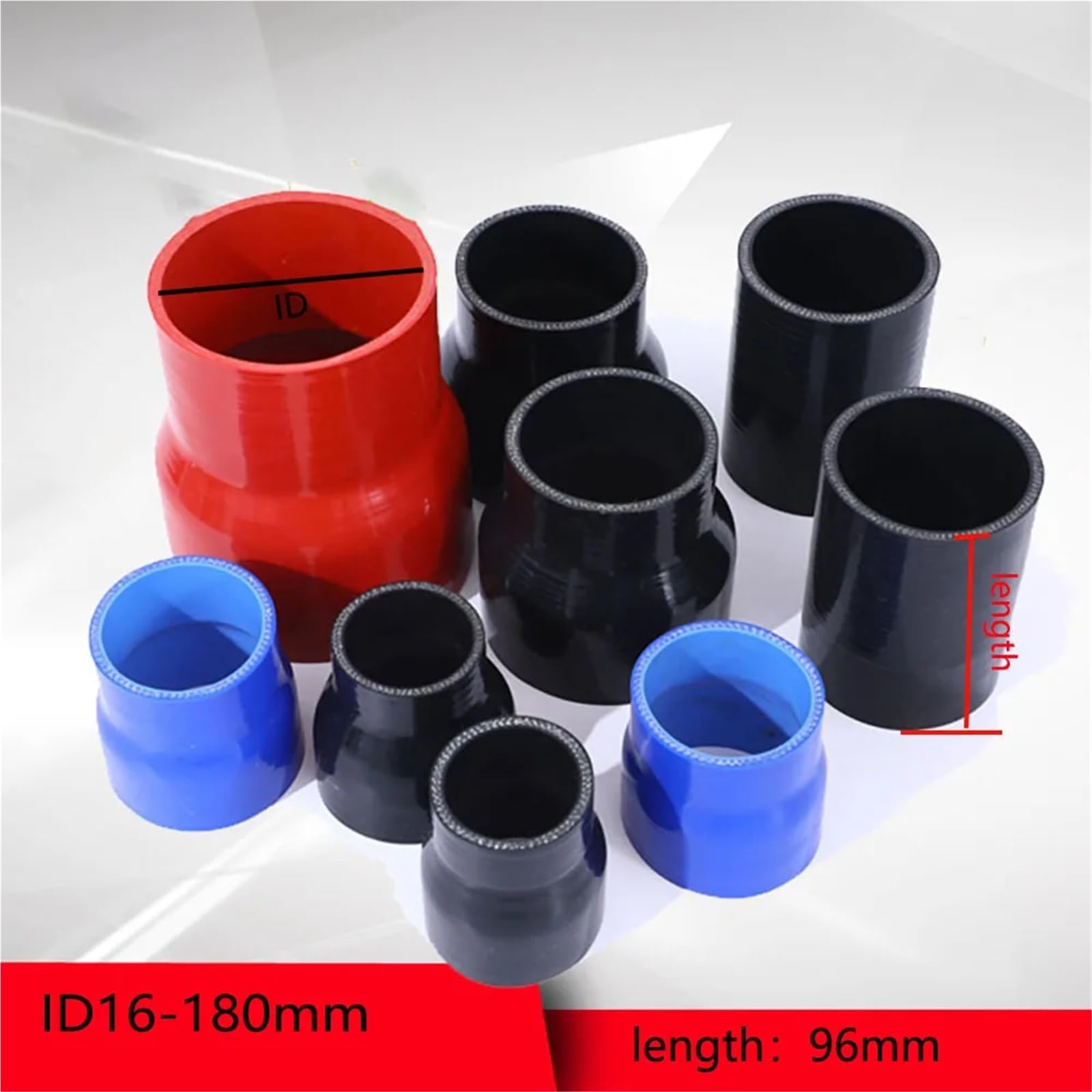 manguera gasolina Tubo de silicona de diámetro variable, manguera de cargador de diámetro variable, tubo de dirección rojo, azul y negro, diámetro variable Manguito Turbo(Rouge,OD 5.5xID 2.5mm)