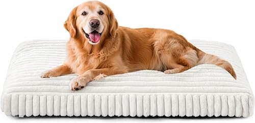Miniatura 10 de Cama XXL para Perros, Camas Planas para Mascotas con Funda Removible Lavable, Alfombrilla para Mascotas Bonita Cama para Jaula de Perros Espuma
