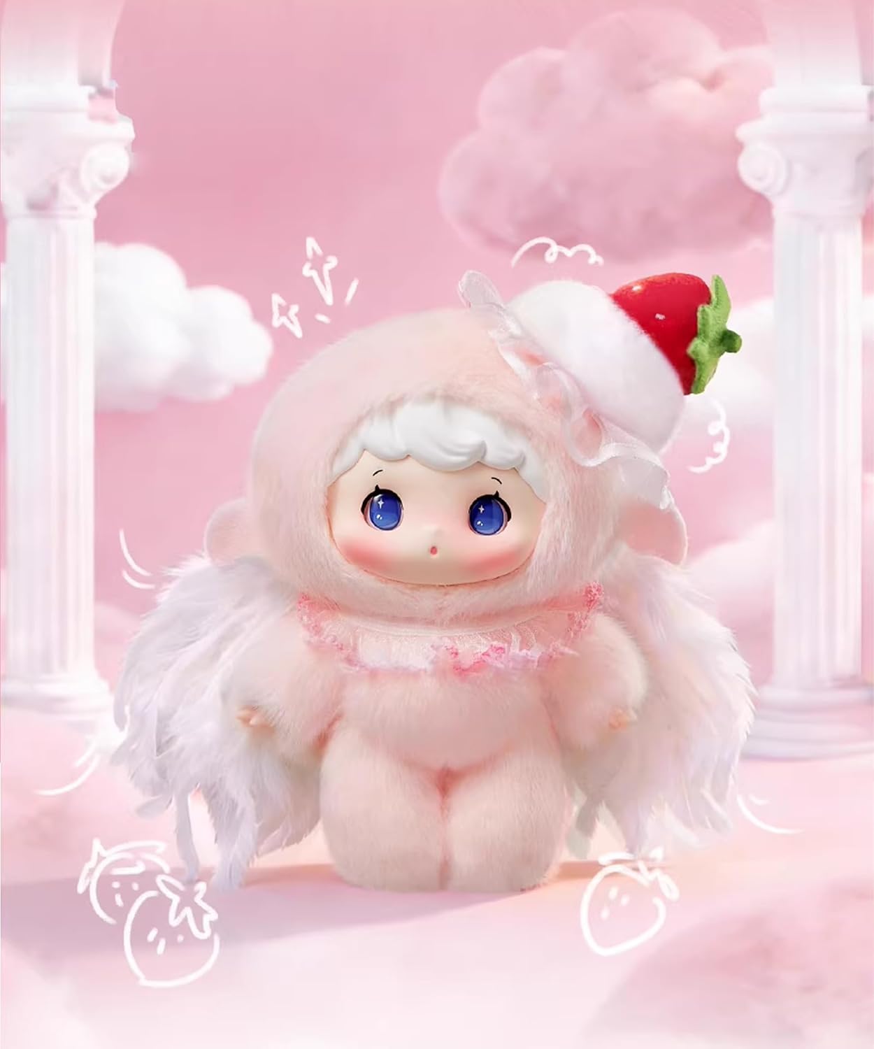 CALEMBOU Plush Blind Box, Cute Calor Angel Kitchen Series Soft Stuffed Keychain, Kawaii Mystery Vinyl Bag Charms Collectible for Birthday Christmas