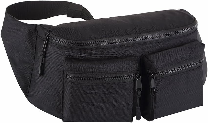 Fanny Pack for Outdoors Workout Traveling Casual Running Hiking Cycling Nurse Unisex Black
