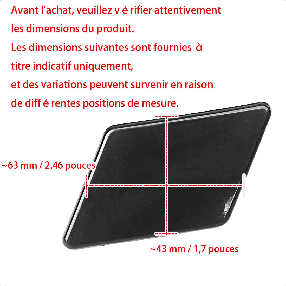 Coppia Coperture Lavafari 61677211209/61677211210 per BMW Serie 3 E90 E91, Tappo Lavafari, Calotta Lavafari, Cappuccio Ugello, Paraschizzi, Lava Fari, Copertina