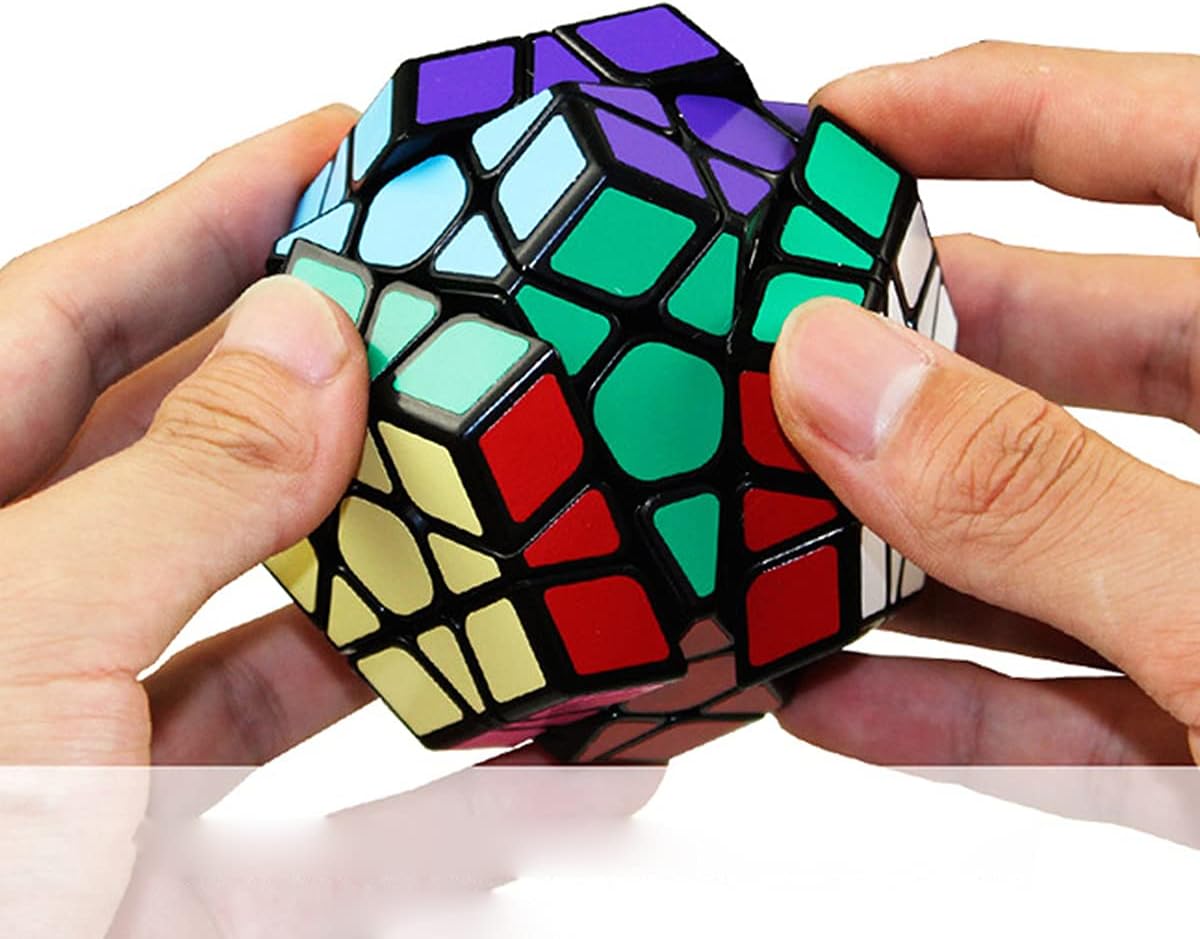 Speed Cube Set, Puzzle Cube, Magic Cube 2x2 4x4 Pyraminx Pyramid Megaminx Fenghuolun Puzzle Cube Toy Gift for Children Adults, Pack of 5