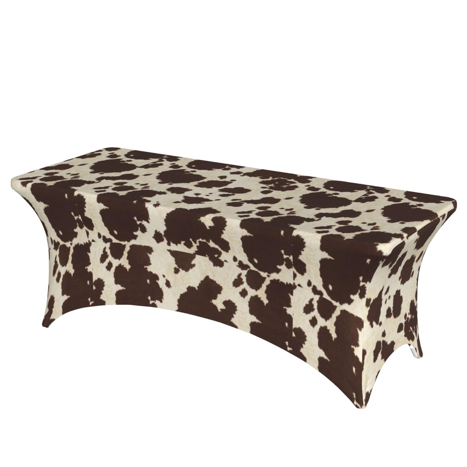 ERCgad Brown Cow Spots Print Rectangular Tablecloth Dining Banquet Party Events Home Celebration Table Cover