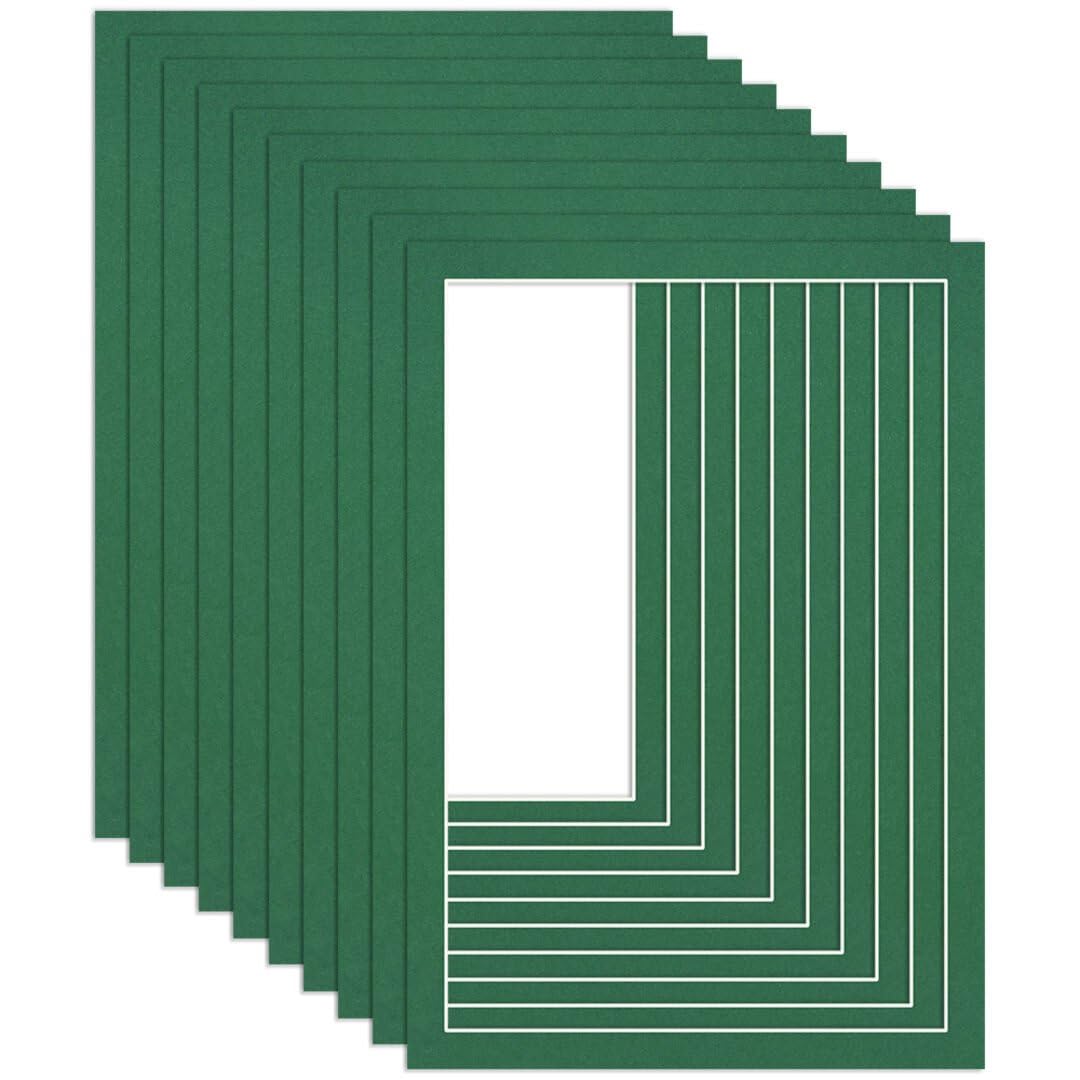 Procut Global 100x70cm Emerald Picture Mounts to Fit 90x60cm Aperture - Precision Cut Cardboard Photo Mount - Ideal for Frames, Prints, Artwork & Certificates - Sizes & Colours Available - 10 Pack โ image 1