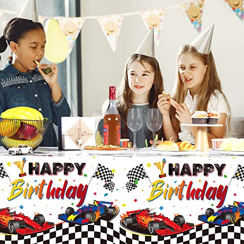 Tudomro 3 Pcs Car Table Cloth Racing Car Party Supplies Racing Car Plastic Table Cover Car Theme Table Cloth Disposable Plastic Tablecloth For Kids Boys Car Birthday Party Decorations #TOP6