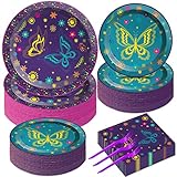 50 Guests Magic Movie Birthday Party Supplies Set Magic Movie Party Decoration Magic Movie Party Tableware Paper Plates Napkins for Boy Girl Birthday 200 PCS