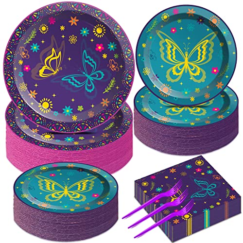 gisgfim 50 Guests Magic Movie Birthday Party Supplies Set Magic Movie Party Decoration Magic Movie Party Tableware Paper Plates Napkins for Boy Girl Birthday 200 PCS
