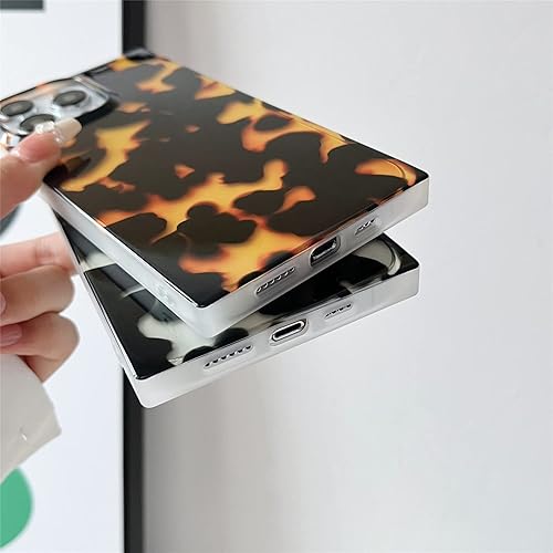 Miniatura 8 de Cocomii Funda cuadrada diseñada para iPhone 14 Plus  delgada, brillante, translúcida transparente, concha de tortuga clásica, fácil de sostener,