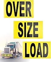 Vista 1 de Señales de carga de gran tamaño para camiones, señal de advertencia magnética de gran tamaño profesional de carga ancha para transporte seguro, 12 x