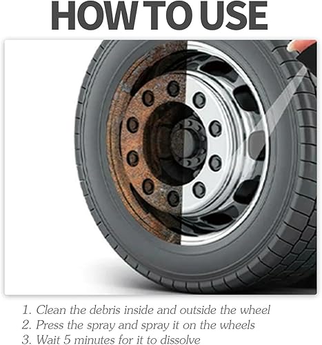 Miniatura 6 de WANCUEO Limpiador de ruedas de bombardero de freno, nuevo spray limpiador de ruedas, limpiador de ruedas Stealth Brake Bomber y removedor de