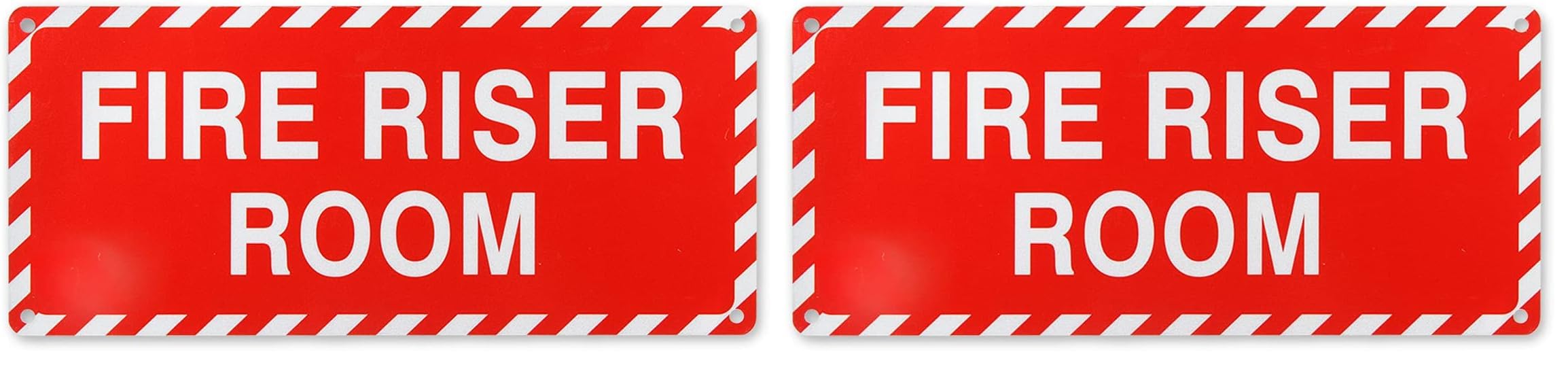 Fire Riser Room Sign 4.5 x 10 Inch 40 Mil Thick Aluminum Reflective Sign UV Protected Water Proof (Pack of 2)