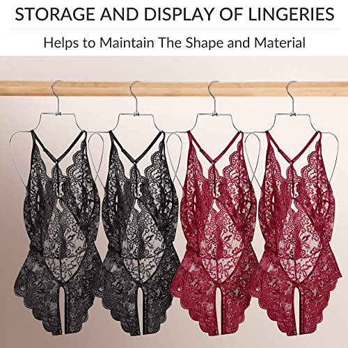 Zedodier Swimsuit Hanger, 5 Pack Lingerie Hanging Rack, Top Swivel Hook, Foldable Design, Bathing Suit Bikini Display Swimwear Storage Closet Organizer For Collection And Show The Silhouette Shape #TOP2