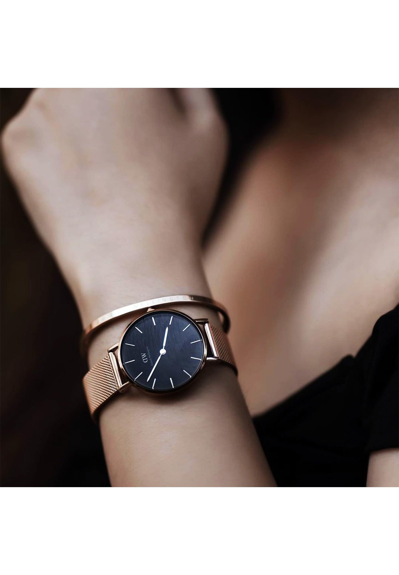 Daniel Wellington Petite Melrose, Rose Gold Watch, 32mm, Mesh, for Women