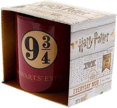 Pyramid International Harry Potter Platform 9 ¾ Scarlet Ceramic Mug in Presentation Box - Official Merchandise,Red