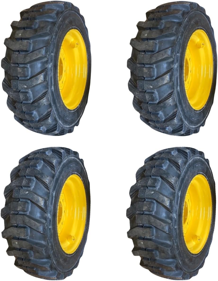 (1) Galaxy Tires HD 10-16.5 XD2010 Skid Steer Tire on Wheel/Rim (8 lug) for New Holland-10PLY -10X16.5 (Left side mount)