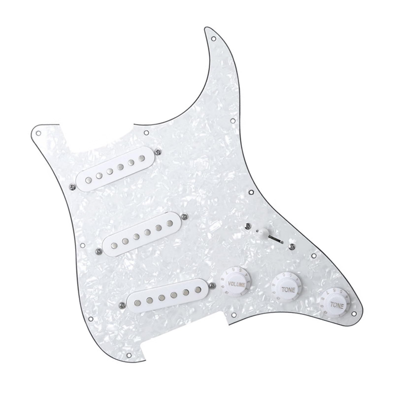 Zestaw Przetworników Do Gitary Elektrycznej Konfiguracja Celuloidowa SSS Kompletna Dwuwarstwowa(Pearl White)