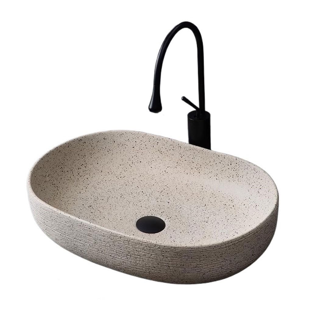 Miroooo B Athroom Countertop Vessel Sink Above Counter Asin Wash Alcony Home Outdoor Retro Ceramic Athroom Hotel Single Athroom Sinks