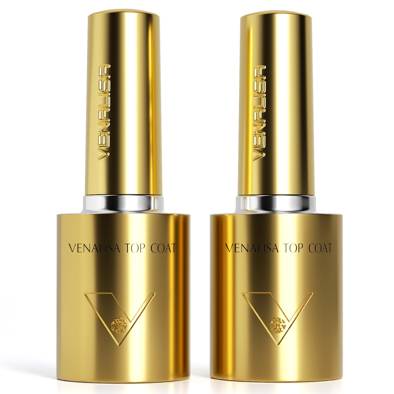 VENALISA Überlack No Wipe Top Coat X2 Set Gel UV Nagellack High Gloss Long Lasting Nail Polish Starter Manicure Salon DIY at Home