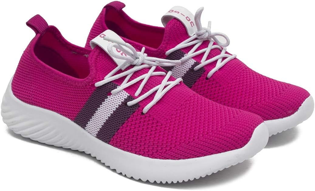 Women's Angel-04 Sports Running,Walking Gym Lightweight with Knitted Fabric Extra Cushion Casual Sneaker Shoes for Ladies and Girls