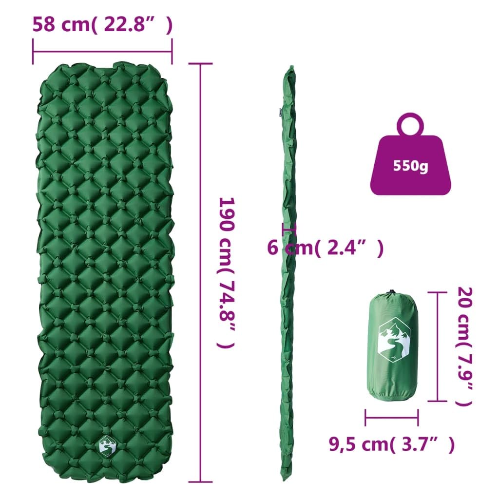 Colchoneta hinchable naranja x x, nailon 40D con revestimiento de TPU, ultraligera, esterilla de camping para una persona, plegable, compacta para senderismo, camping, tienda de campaña