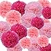 Produktbild Ofoen 27 Stück Blumen Pompoms,Seidenpapier Blumen Ball Dekorpapier Kit