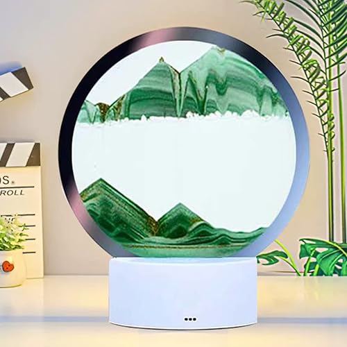 WLWMCFXPWH Lámpara de mesa de pintura de arena movediza 3D decoración giratoria de reloj de arena de 360 lámpara de escritorio de movimiento de disponible en Yaxa Guatemala