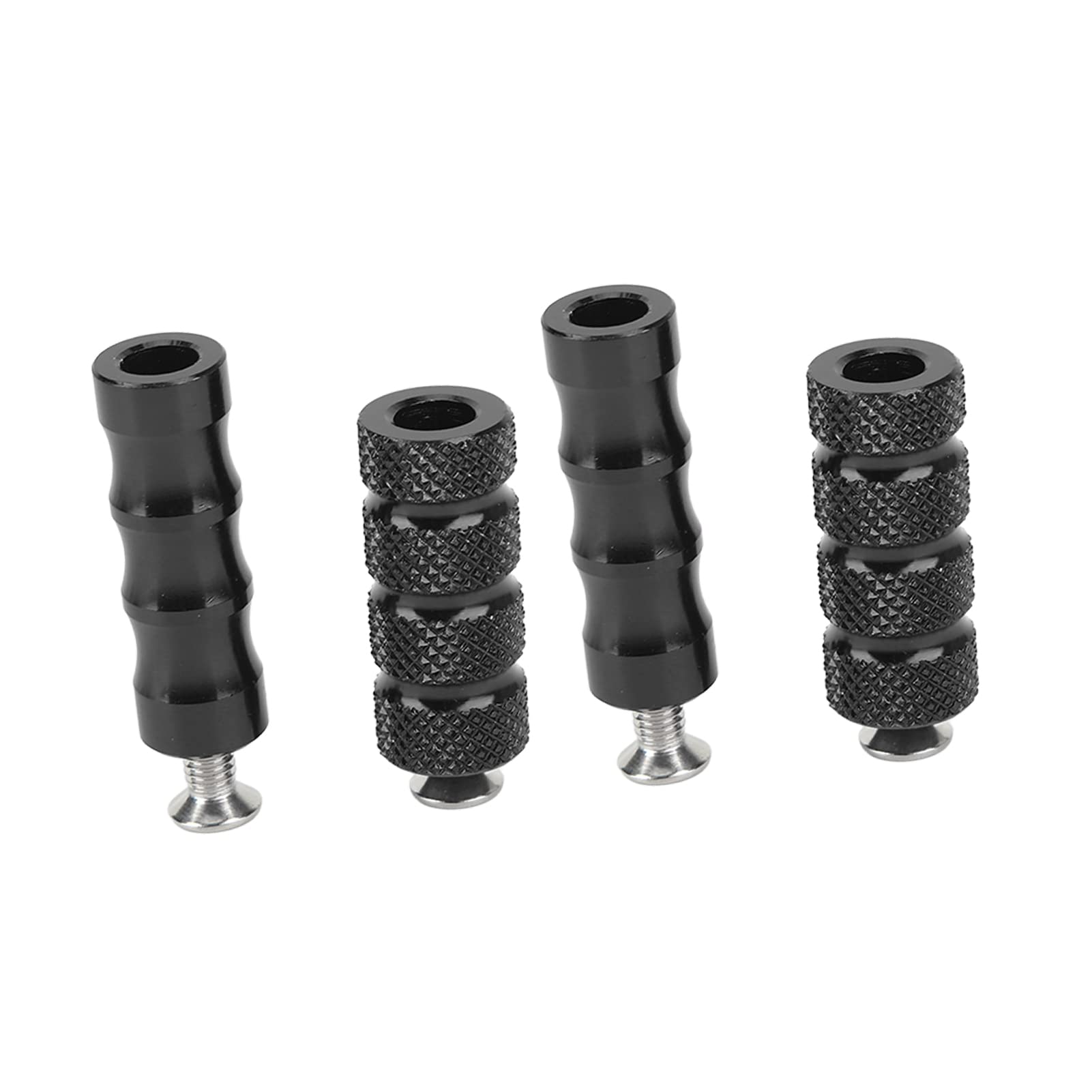 Buachois 2 Paia Pedana Cambio Moto,CNC Moto Zigrinata Shifter Peg,Antiscivolo Cambio Leva Freno Pedane Pedale per Viti di Montaggio M6 6mm Moto(Nero)