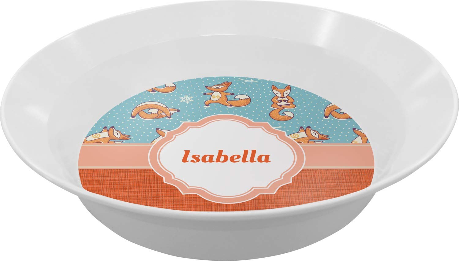 Personalized Foxy Yoga Melamine Bowl - 12 oz