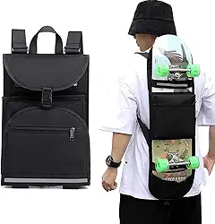 Elolicu Mochila para Skate, Bolsa Dobrável para Viagem, Bolsa para Skate, Bolsa para Skate Regular, Alças Ajustáveis para Skate Elétrico, Tendência Universal de Rua, Meninas E Meninos